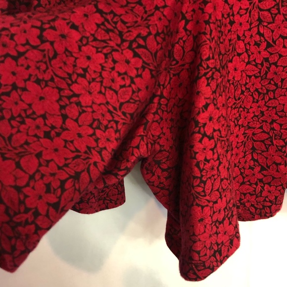 Bait sz m red floral loose shorts belted vintage - Picture 2 of 8